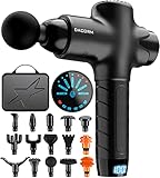 DACORM Massage Gun - Percussion Muscle Massage Gun for Athletes, Upgrade Quiet Portable Electric Sport Massager, Handheld Deep Tissue Massager of Y8 Pro Max. (Black, 15 Heads)